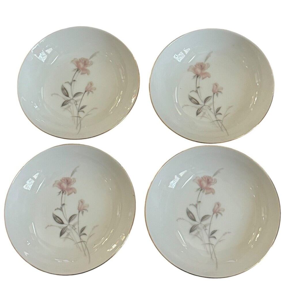 Wentworth Desire Pattern 8906 Fruit Dessert‎ Plates (4) Fine China Rose Japan
